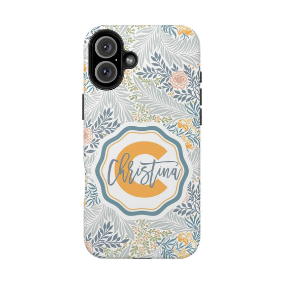 Custom Monogram Phone Cases With Floral Design - PC003