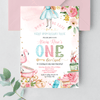 Editable Alice In Onederland Invitation A402