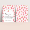 Editable Strawberry  Birthday Thank You Card BF01