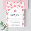 Editable Strawberry Thank You Card BF03