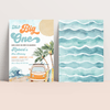 Editable Boy The Big One Surfing Invitation BO3