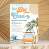 Editable Boy The Big One Surfing Invitation BO3