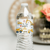 Editable Construction Water Bottle Labels C001