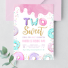 Editable Two Sweet Birthday Invitation D002