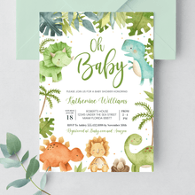  Editable Dinosaur Baby Shower Invitation DI102