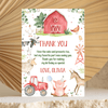 Editable Birthday Thank You Card Farm F101