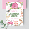 Editable Birthday Thank You Card Farm F102