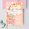 Editable Two Groovy Birthday Invitation G202