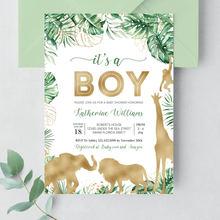  Editable Safari Baby Shower Invitation J102