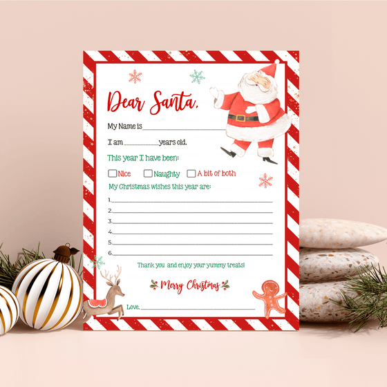 Letter To Santa Printable Easy To Print LTS02
