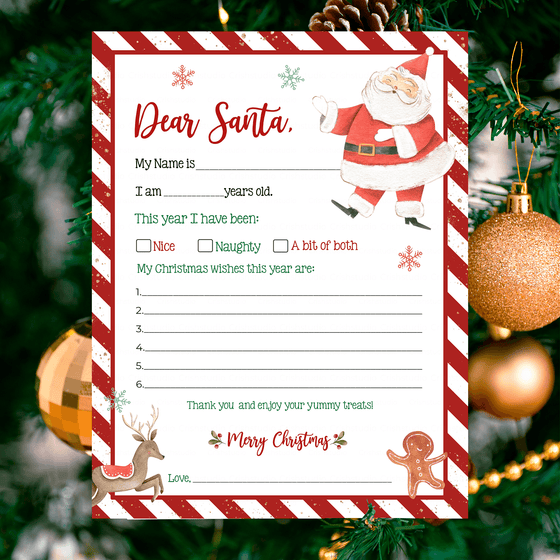 Letter To Santa Printable Easy To Print LTS02