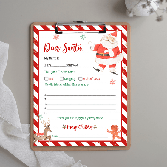 Letter To Santa Printable Easy To Print LTS02