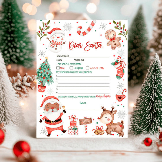 Letter To Santa Printable Easy To Print LTS10