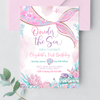 Editable Oneder the Sea Mermaid Invitation M102
