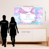 Editable Mermaid Birthday Backdrop M304