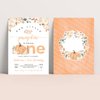 Editable Our Little Pumpkin Birthday Invitation PB002