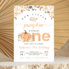 Editable Our Little Pumpkin Birthday Invitation PB002