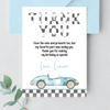 Editable TWO Fast Birthday Thank You Card R102