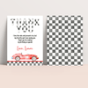 Editable TWO Fast Birthday Thank You Card R303