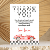 Editable TWO Fast Birthday Thank You Card R303
