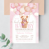 Editable We Can Bearly Wait Baby Shower Invitation T302