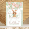 Editable We Can Bearly Wait Baby Shower Invitation T502