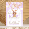 Editable We Can Bearly Wait Baby Shower Invitation T602