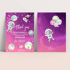Editable Two The Moon Thank You Card TM02