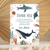 Editable Under The Sea Thank You Card US01
