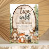 Editable Two Wild Birthday Invitation W202