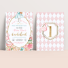 Editable Alice In Onederland Invitation A102