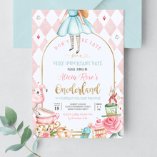  Editable Alice In Onederland Invitation A302