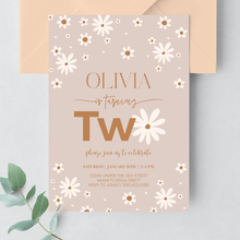 Editable Daisy 2nd Birthday Invitation D102