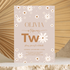 Editable Daisy 2nd Birthday Invitation D102