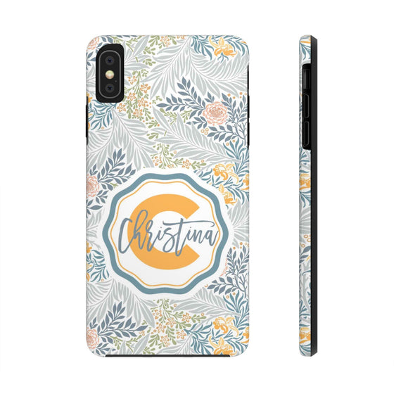 Custom Monogram Phone Cases With Floral Design - PC003