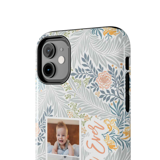 Personalized Tough Phone Case - Best Mom Ever with Floral Design - PC002