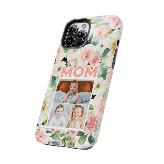 Floral Mom Phone Case with Custom Photo Slots - Perfect Gift for Mother's Day - PC023