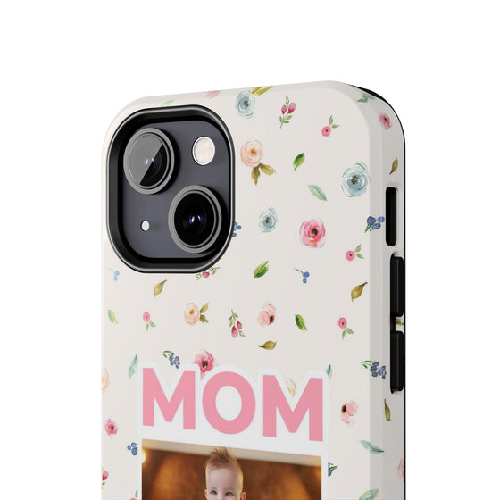 Floral Mom Photo Tough Phone Case - Durable Protection for Loving Mothers - PC027