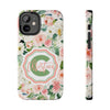 Personalized Floral Phone Case - Custom Tough Case with Name - PC025