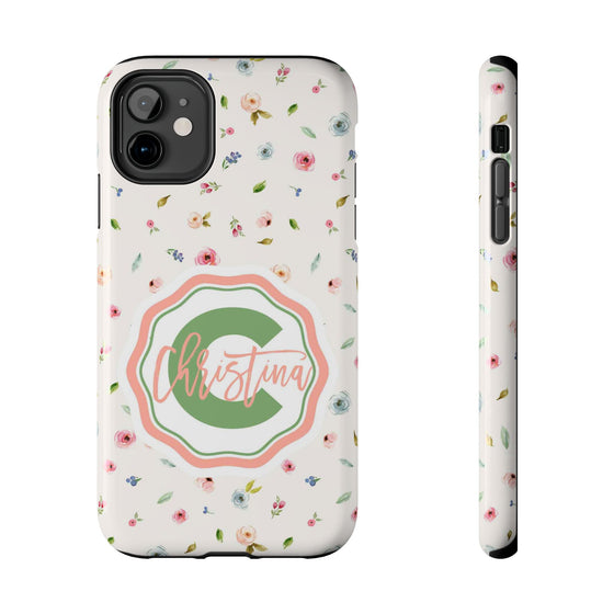 Personalized Floral Tough Phone Case for Women | Durable & Stylish Protection - PC029