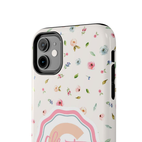 Personalized Floral Tough Phone Case - Custom Name Design - PC030