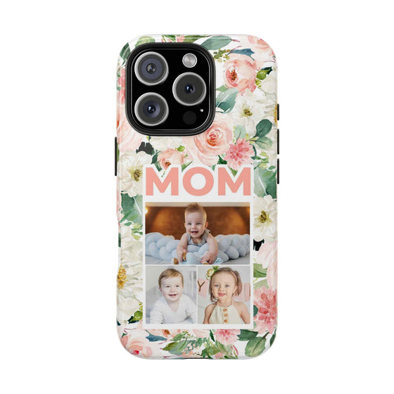 Floral Mom Phone Case with Custom Photo Slots - Perfect Gift for Mother's Day - PC023