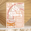 Editable Six Is A Vibe Birthday Invitation G606