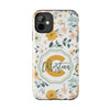 Personalized Floral Tough Phone Case - Custom Name Design - PC007
