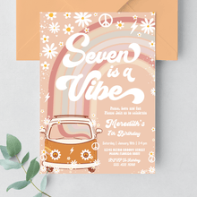  Editable Seven Is A Vibe Birthday Invitation G607