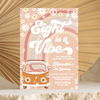 Editable Eight Is A Vibe Birthday Invitation G608