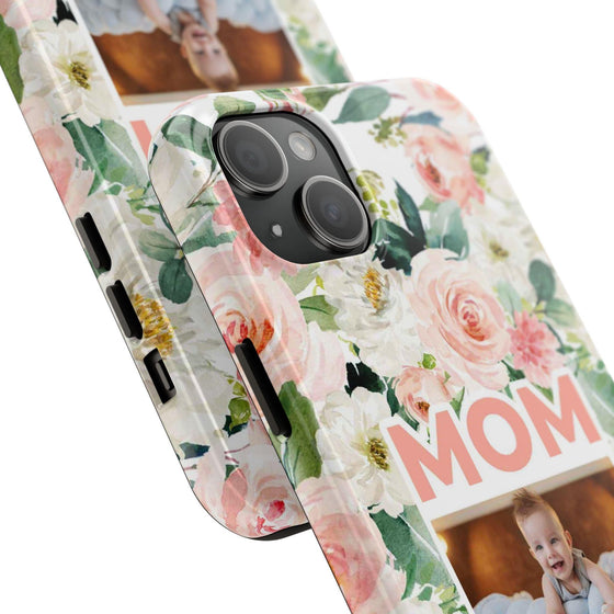Floral Mom Phone Case with Custom Photo Slots - Perfect Gift for Mother's Day - PC023