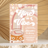 Editable Nine Is A Vibe Birthday Invitation G609