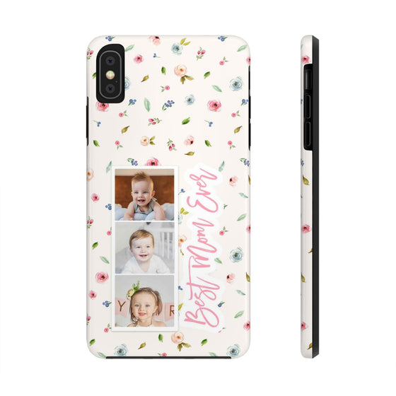 Floral Best Mom Ever Phone Case - Personalizable Tough Cases for Moms - PC028