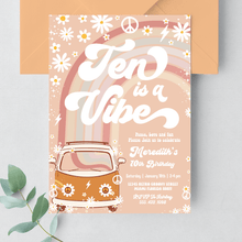  Editable Ten Is A Vibe Birthday Invitation G610